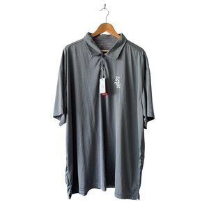 Antigua Chicago White Sox Stripe Quest Polyester Golf Polo 4XL NWT